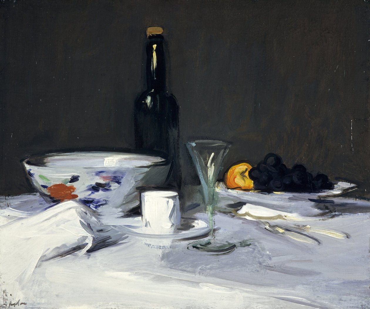 Den svarte flasken av Samuel John Peploe