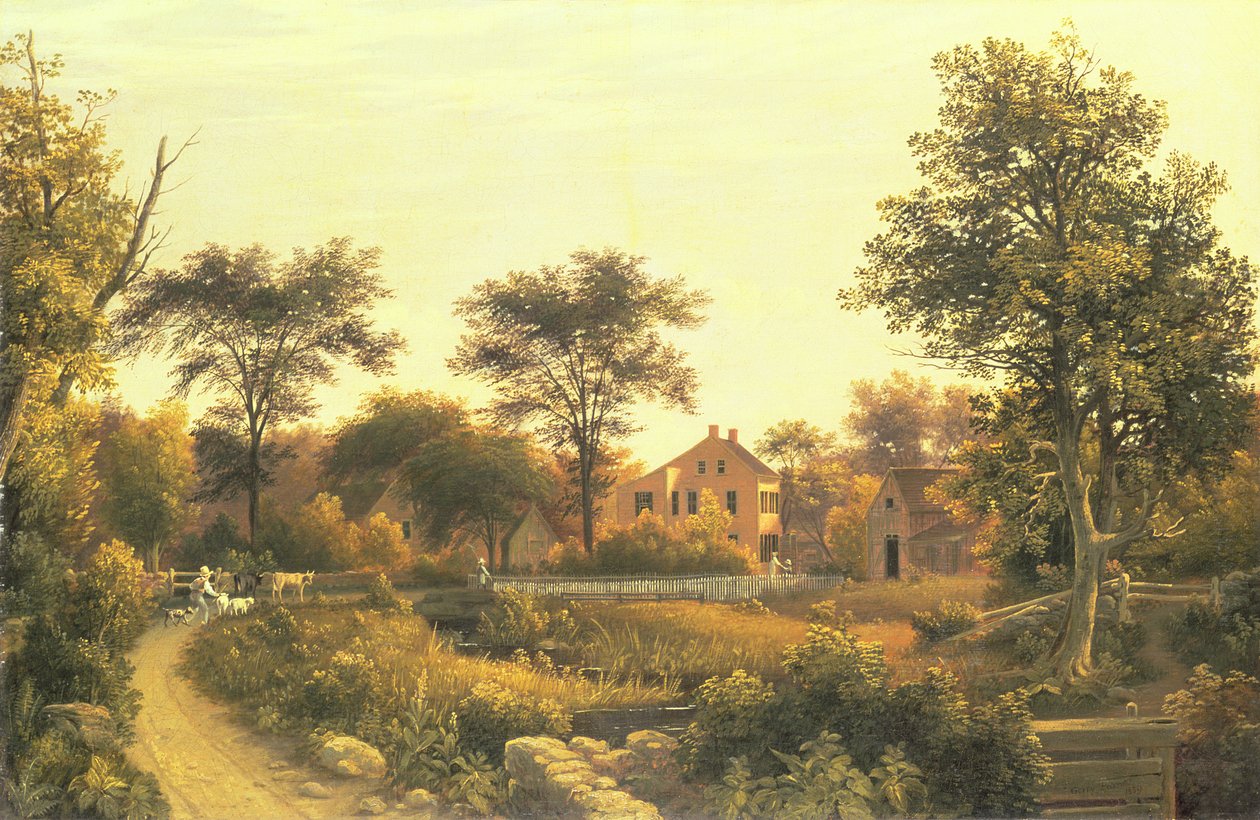 New England Homestead, 1839 av Samuel Lancaster Gerry