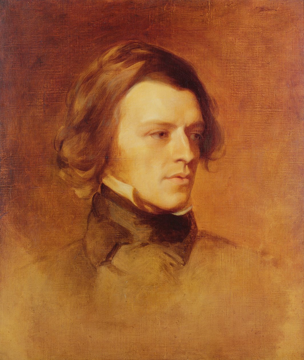 Portrett av Alfred Lord Tennyson (1809-92) ca. 1840 (olje på lerret av Samuel Laurence