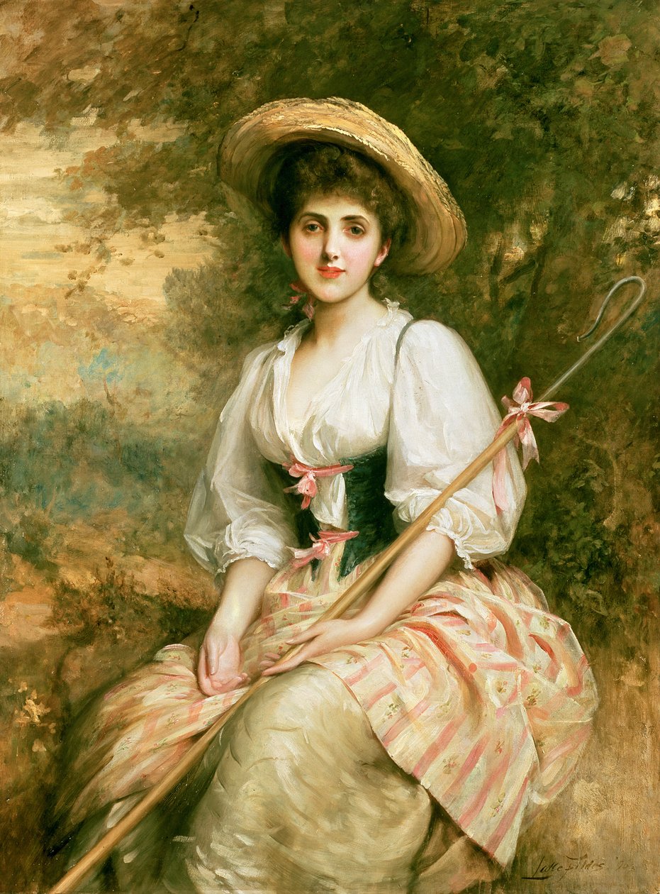 Fru Stuart M. Samuel som Phyllida, gjeterinnen av Samuel Luke Fildes