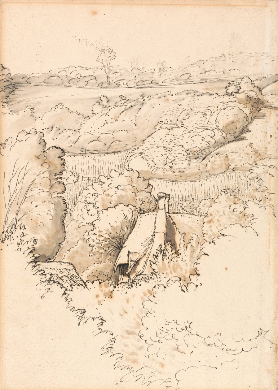 En hytte blant trær, Shoreham av Samuel Palmer