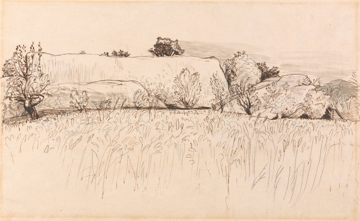 Kornåker med Barn, Shoreham av Samuel Palmer