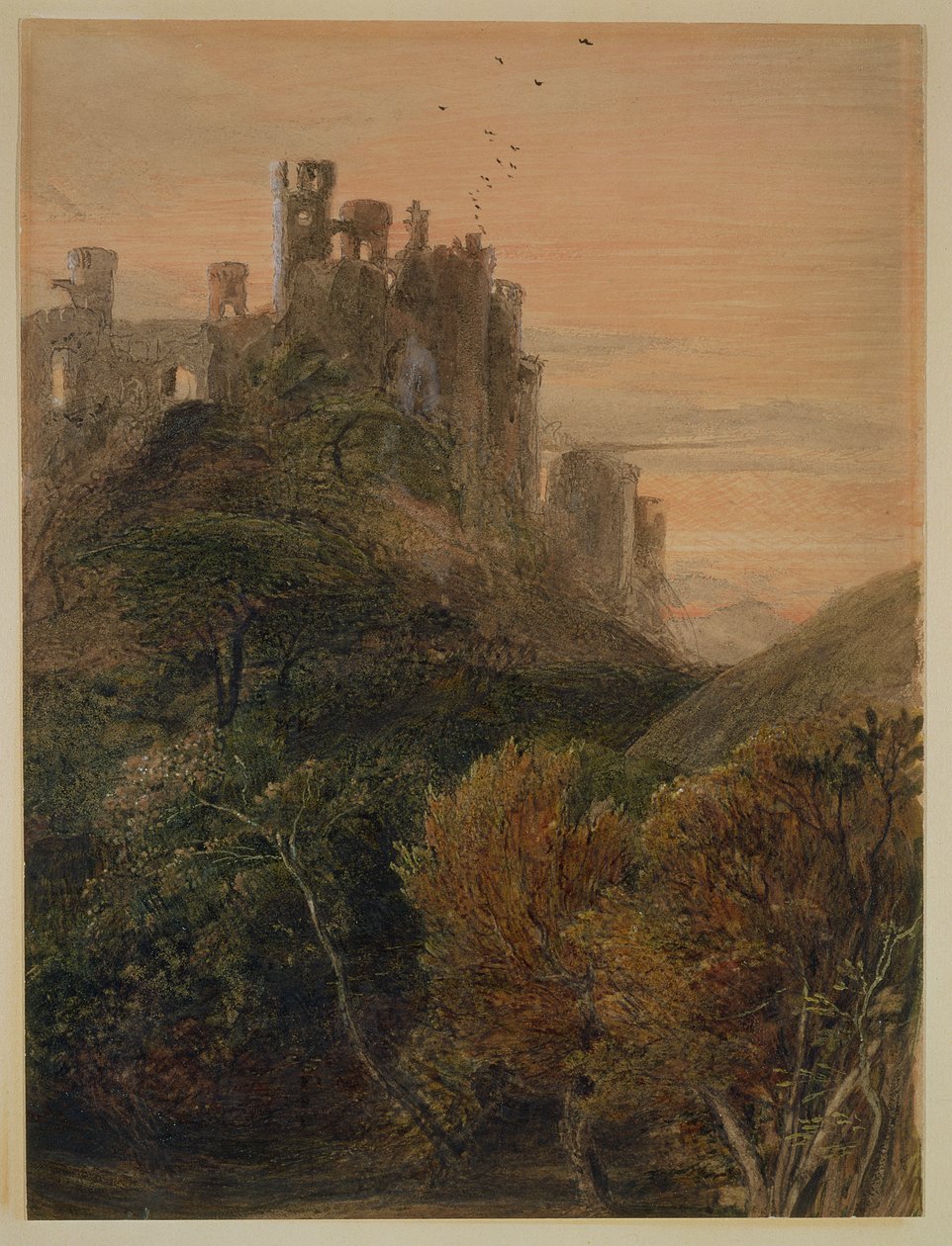 Enchanted Castle (wc og gouache på papir) av Samuel Palmer