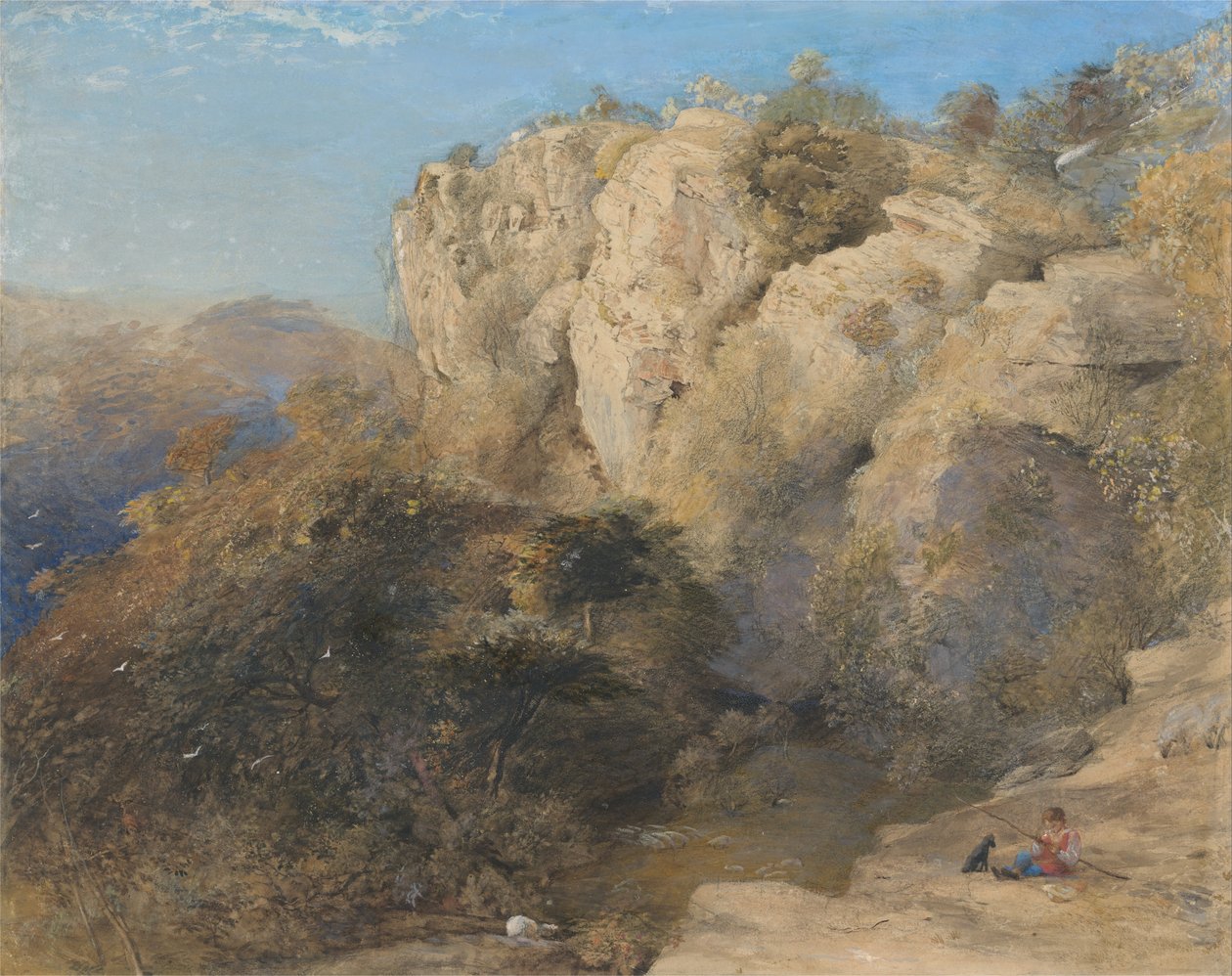 Steinete landskap i Wales av Samuel Palmer