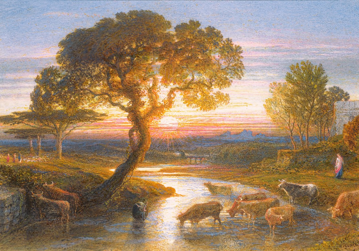 Sabrina (wc og kroppsfarge på papir) av Samuel Palmer