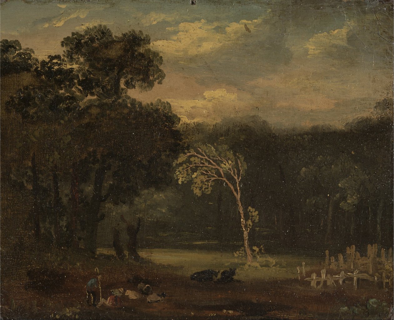 Skisse fra naturen i Sion Park av Samuel Palmer