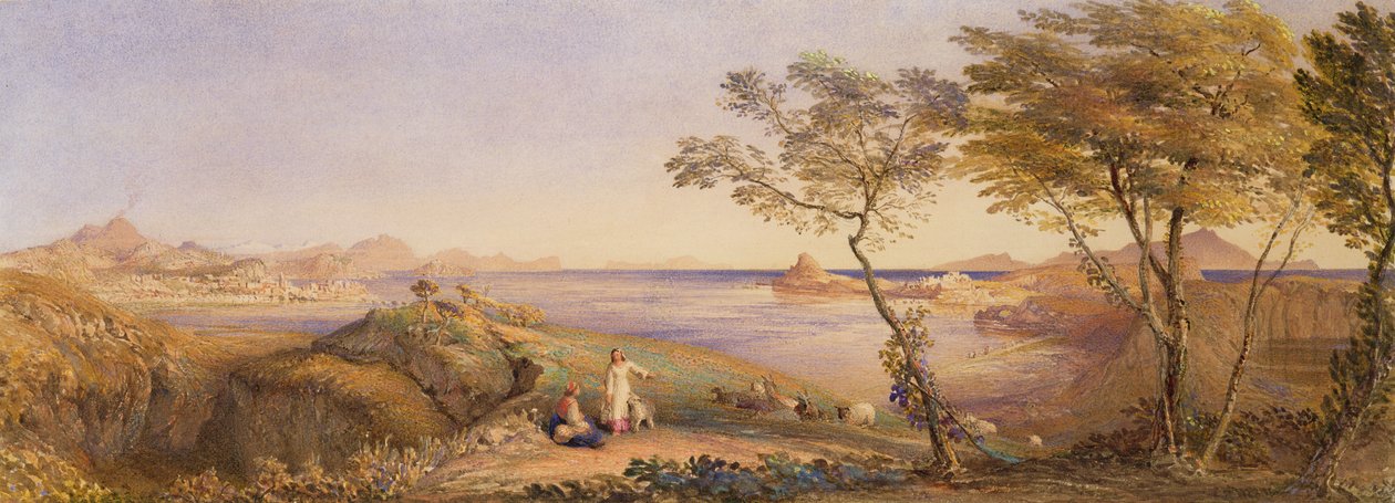 Bay of Baiae fra Monte Nuovo av Samuel Palmer