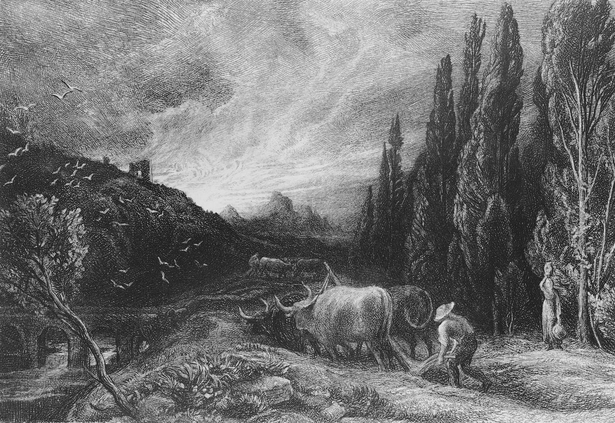The Early Ploughman, 186179 av Samuel Palmer