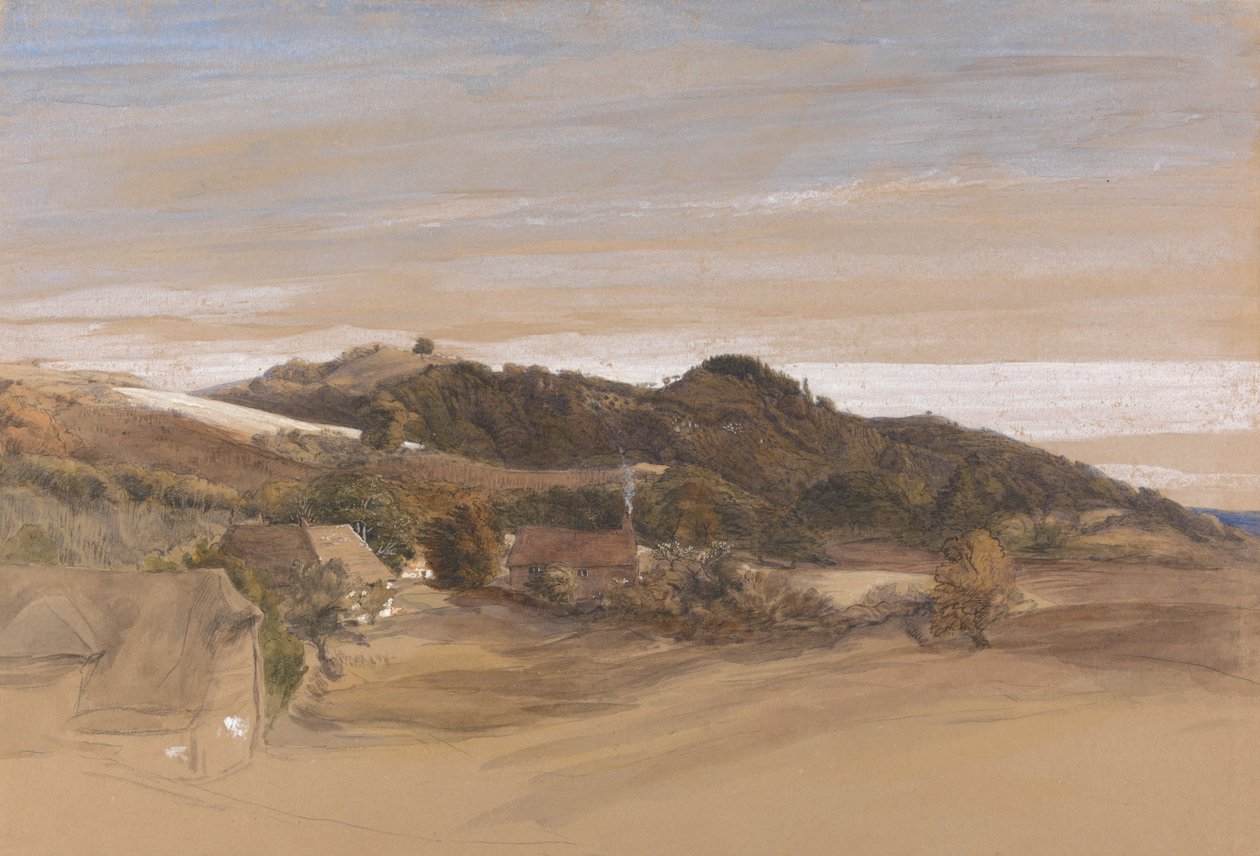 Underriver Hills, nær Sevenoaks, Kent, fra Grounds of J. Herries, Esq. av Samuel Palmer