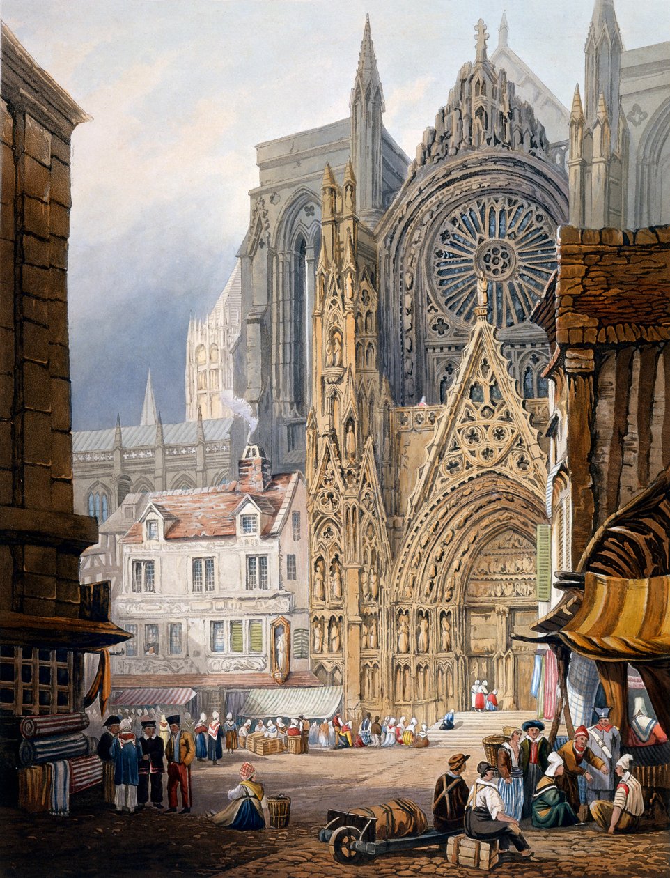 Rouen katedral av Samuel Prout