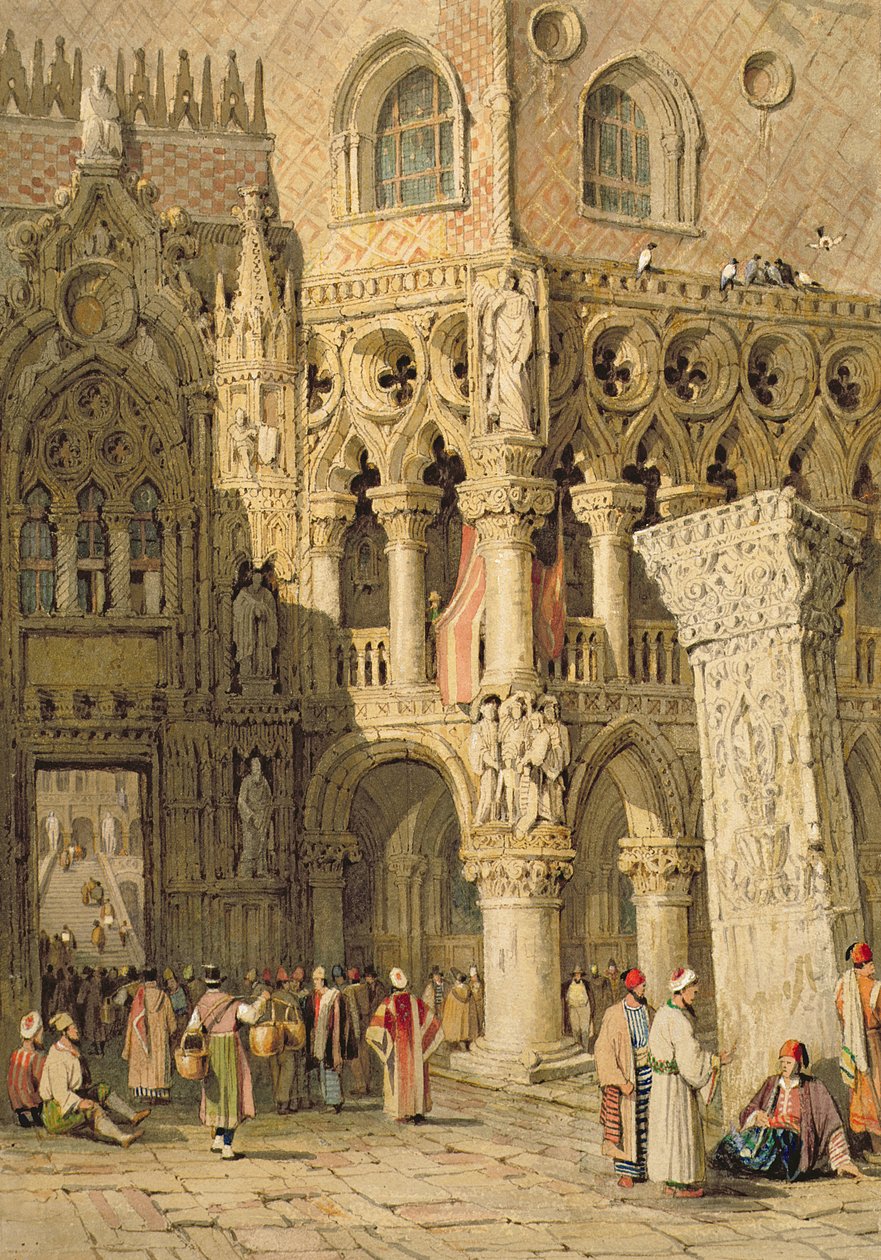 Dogepalasset, Venezia av Samuel Prout