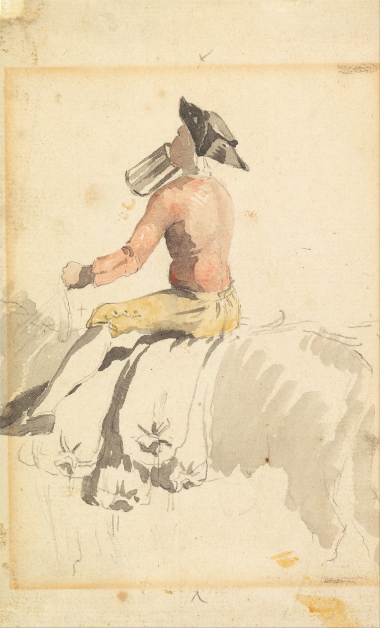 En brudgom på hesteryggen, drikker av Samuel Scott