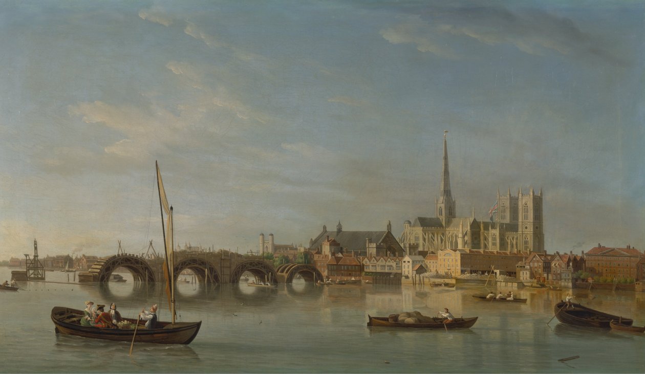 Bygningen av Westminster Bridge av Samuel Scott