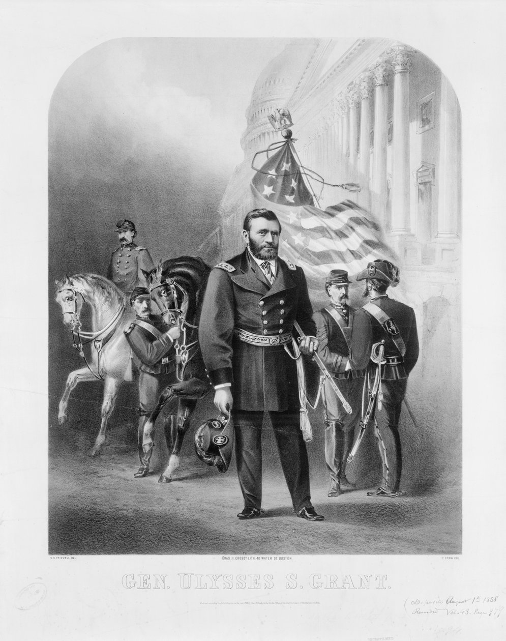 General Ulysses S. Grant ved U.S. Capitol, 1868 av Samuel after Frizzell