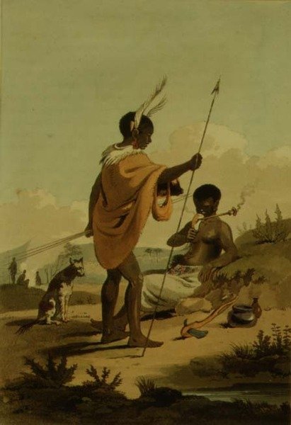 Bushooana Man and Woman, plate 19 fra 