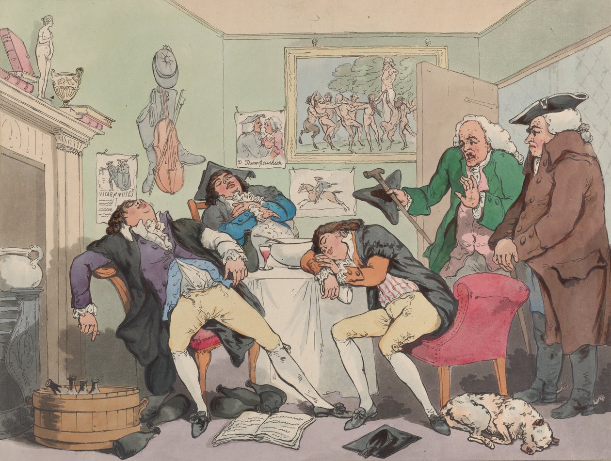 O Tempora, O Mores!, desember 1799. av Samuel Alken