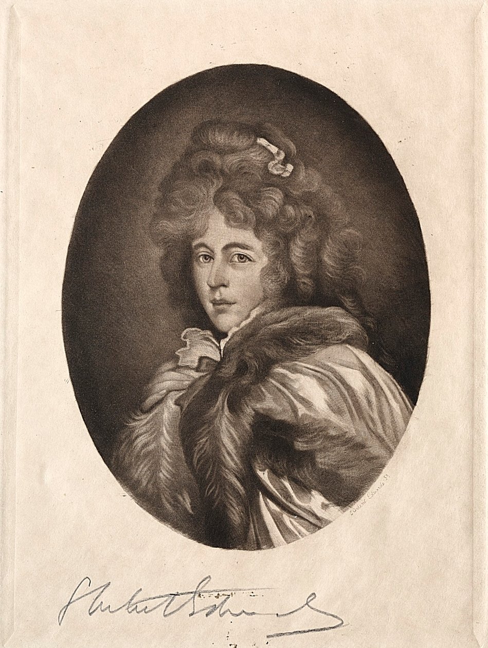 Frøken Farren, grevinne av Derby, 1800- og 1900-tallet. av Samuel Arlent Edwards