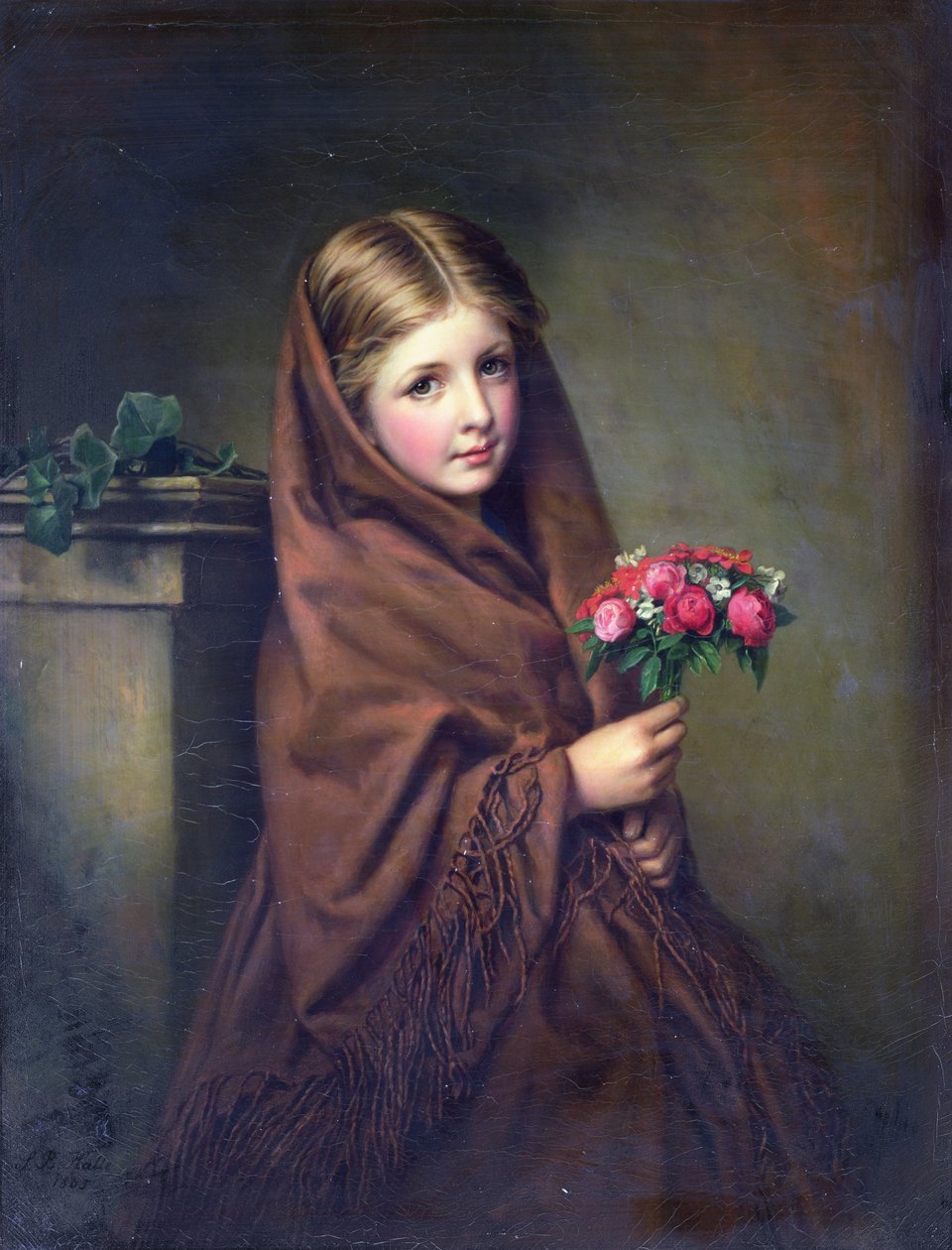 En London Flower Girl av Samuel Baruch Halle