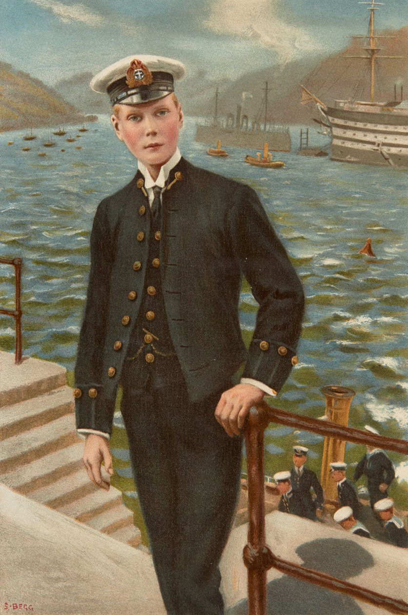 Edward, Prince of Wales som sjøkadett av Samuel Begg