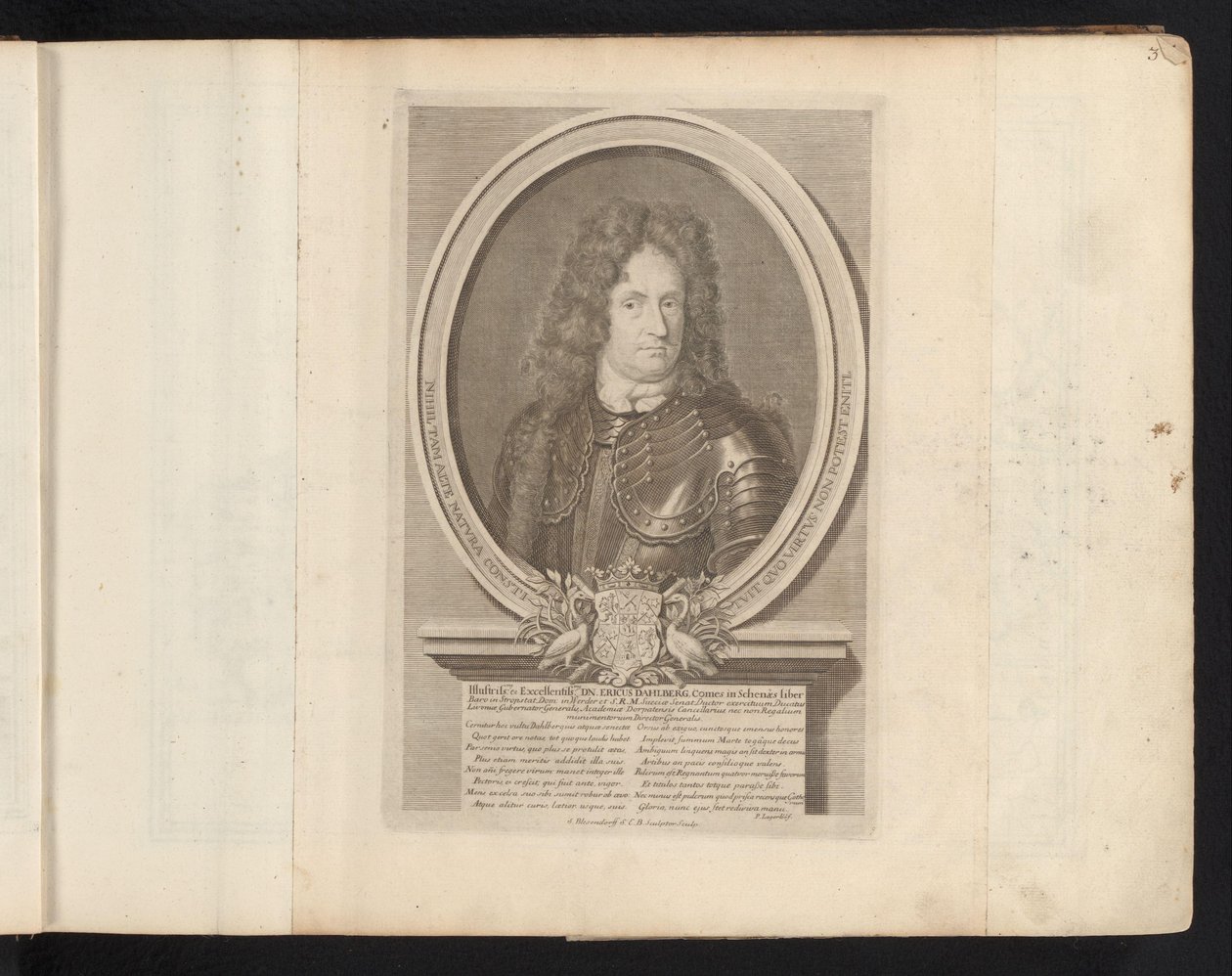 Portrett av Erik Jönssen Dahlberg Sverige Ancient and Modern (serietittel) av Samuel Blesendorf