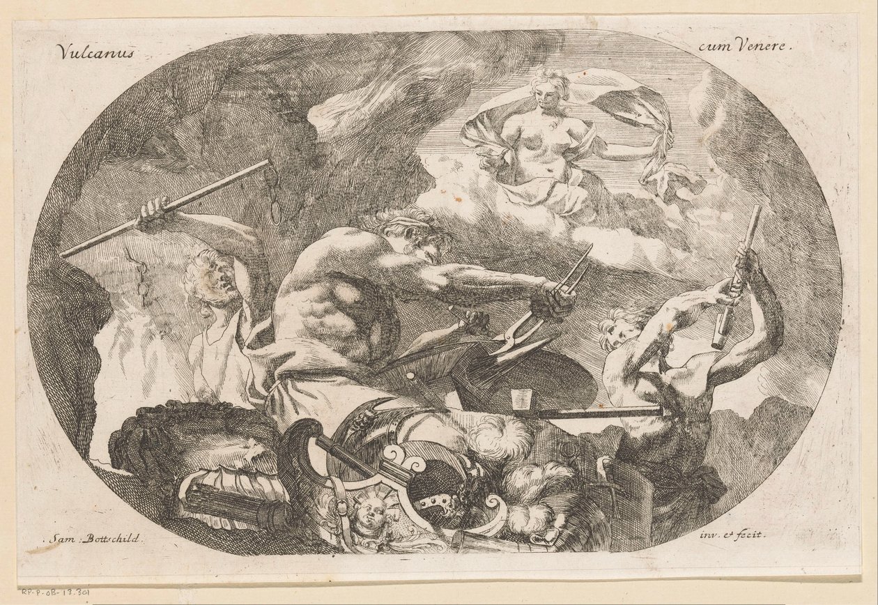 Vulcanus en Venus Vulcanus cum Venus (tittel på objekt) Diverse ontwerpen (serietittel) Diverse historiske, poetiske og ikonologiske verk (serietittel) av Samuel Bottschild