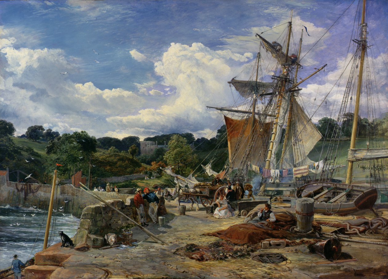 The Pier Head, Aberdour, Firth of Forth, 1865 av Samuel Bough