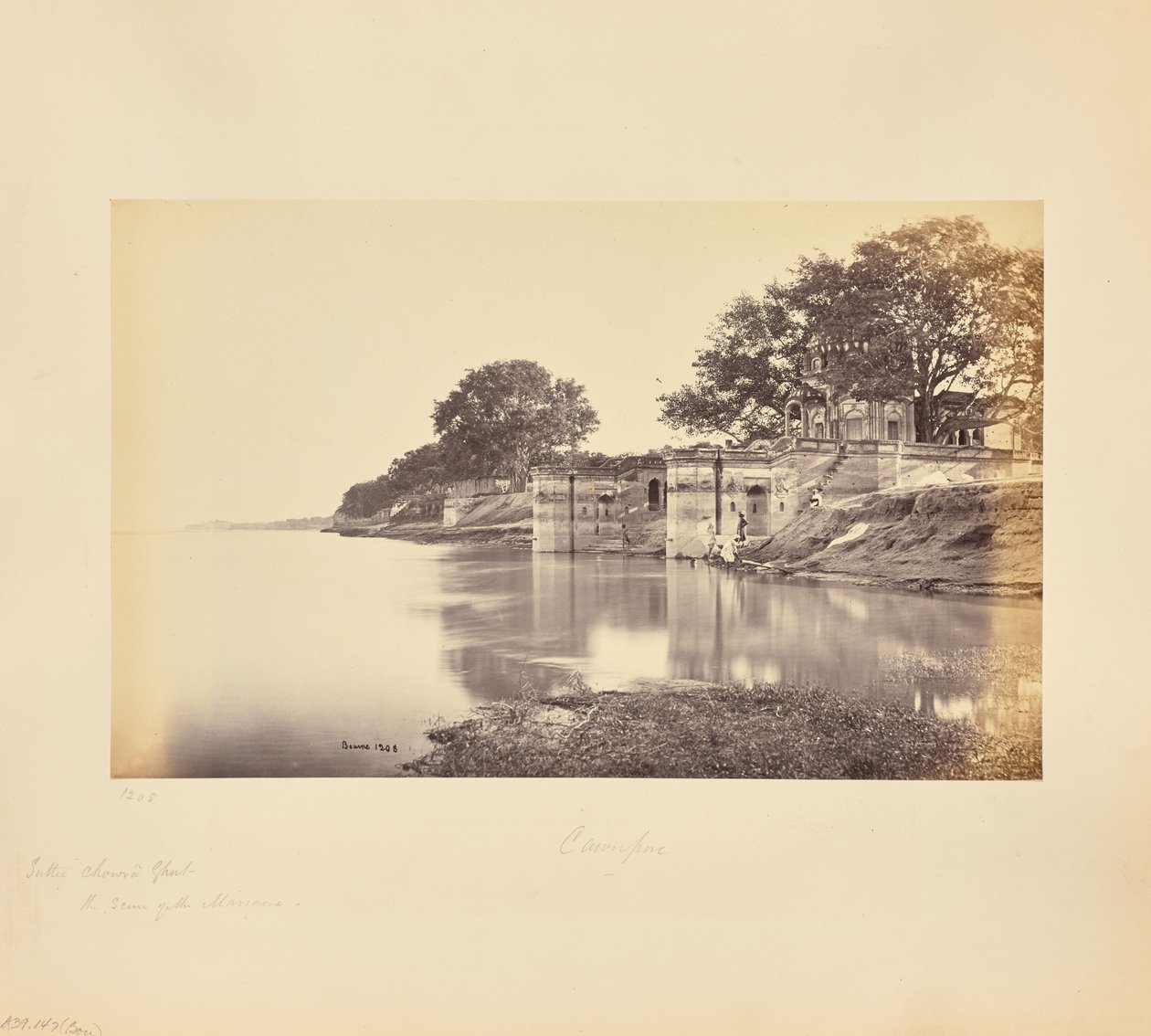 Cawnpore; Suttee Chowra Ghat, stedet for massakren av Samuel Bourne
