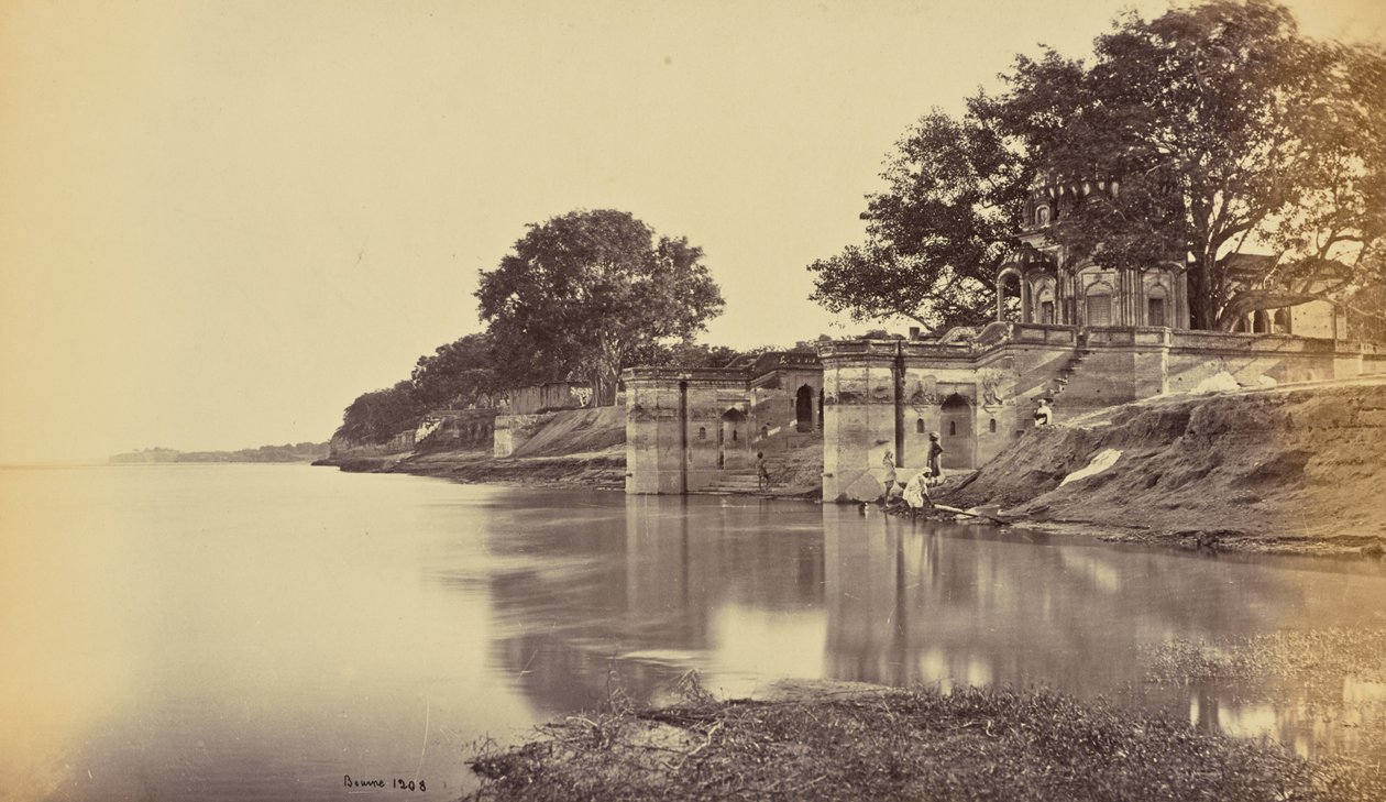 Cawnpore; Suttee Chowra Ghat, åstedet for massakren av Samuel Bourne