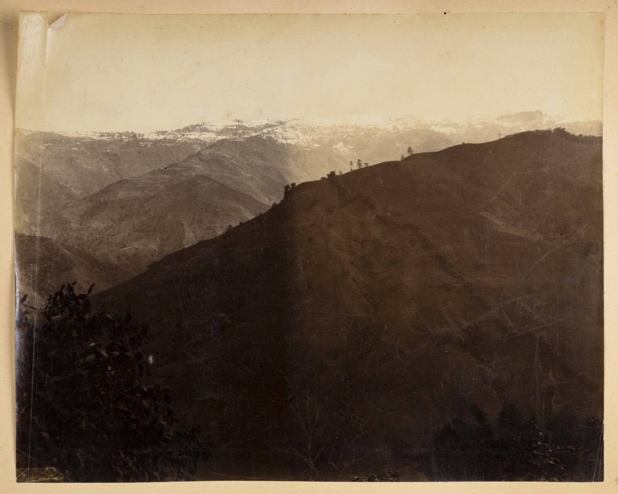Fjelllandskap ved Darjeeling,  fra 