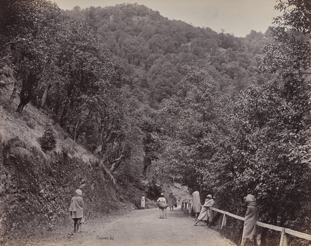 Shimla. The Mall eller hovedgaten av Samuel Bourne