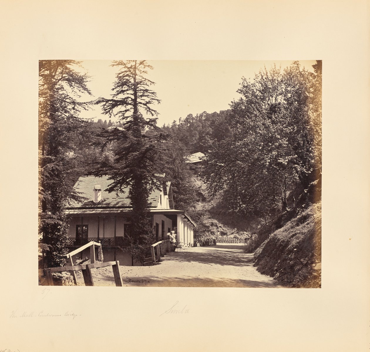 Simla; The Mall, Combermere Ridge av Samuel Bourne