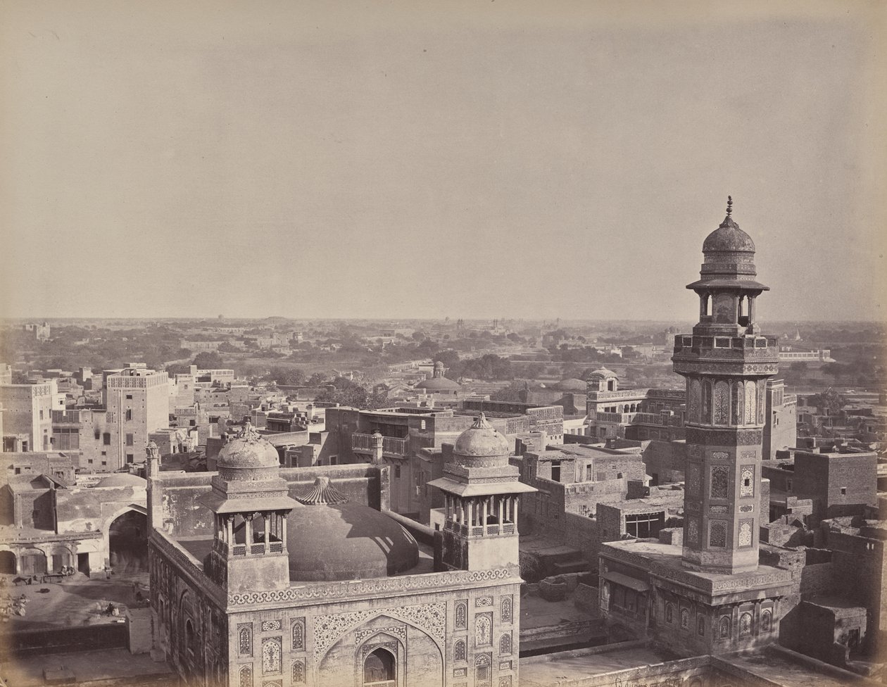 Byen Lahore. En annen utsikt tatt fra Huzeer Khans hus av Samuel Bourne