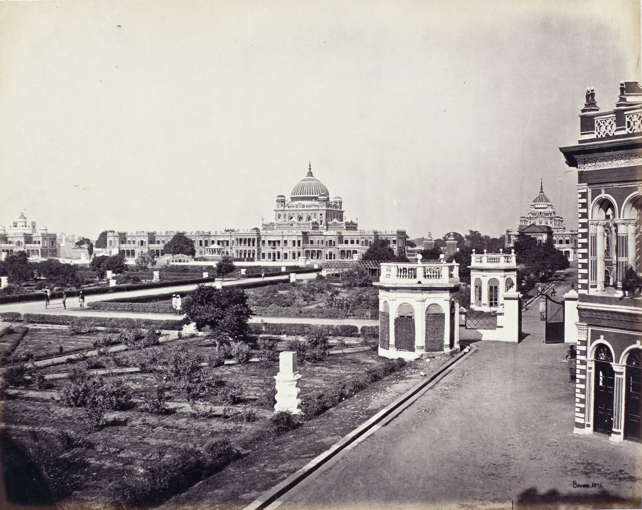 Utsikt i Qaisar Bagh-palasset av Samuel Bourne