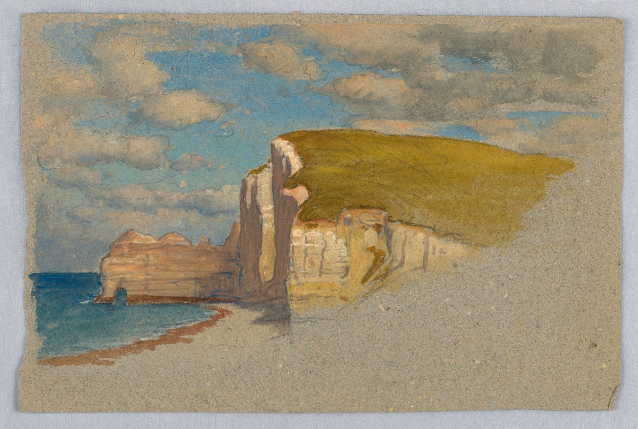 Klipper ved Etretat av Samuel Colman