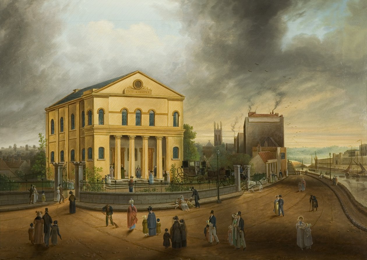 Sunday Morning, Going to Church, ca. 1832 (olje på lerret) av Samuel Colman