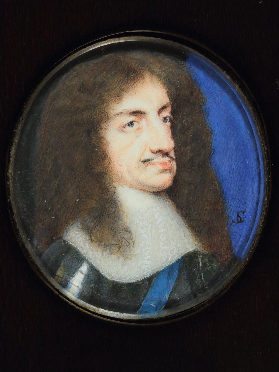 Charles II (akvarell på vellum) av Samuel Cooper