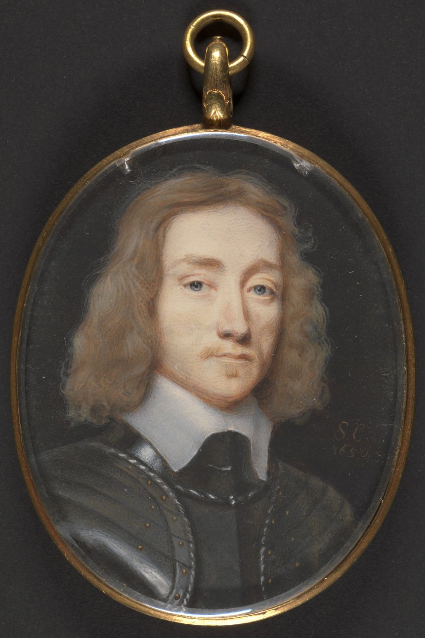 Portrett av en mann i rustning av Samuel Cooper