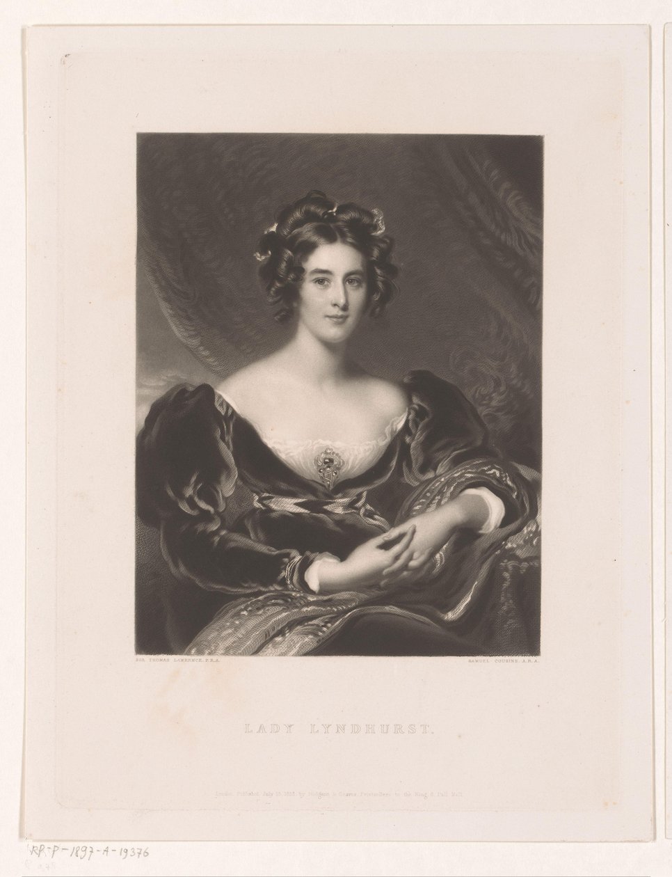 Portrett av Sarah Garay Lyndhurst Lady Lyndhurst (tittel på objekt) av Samuel Cousins