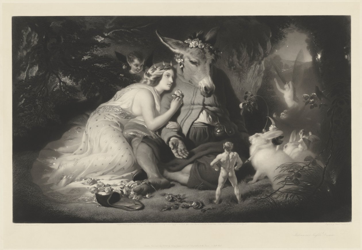 Midtsommernattsdrøm av Samuel Cousins after Sir Edwin Landseer