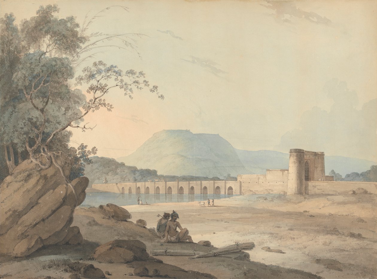 Bidzee Ghur, tatt nær landsbyen Mow [Mhow] av Samuel Davis