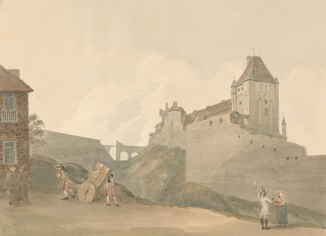 Slottet i Dieppe, Normandie av Samuel Davis