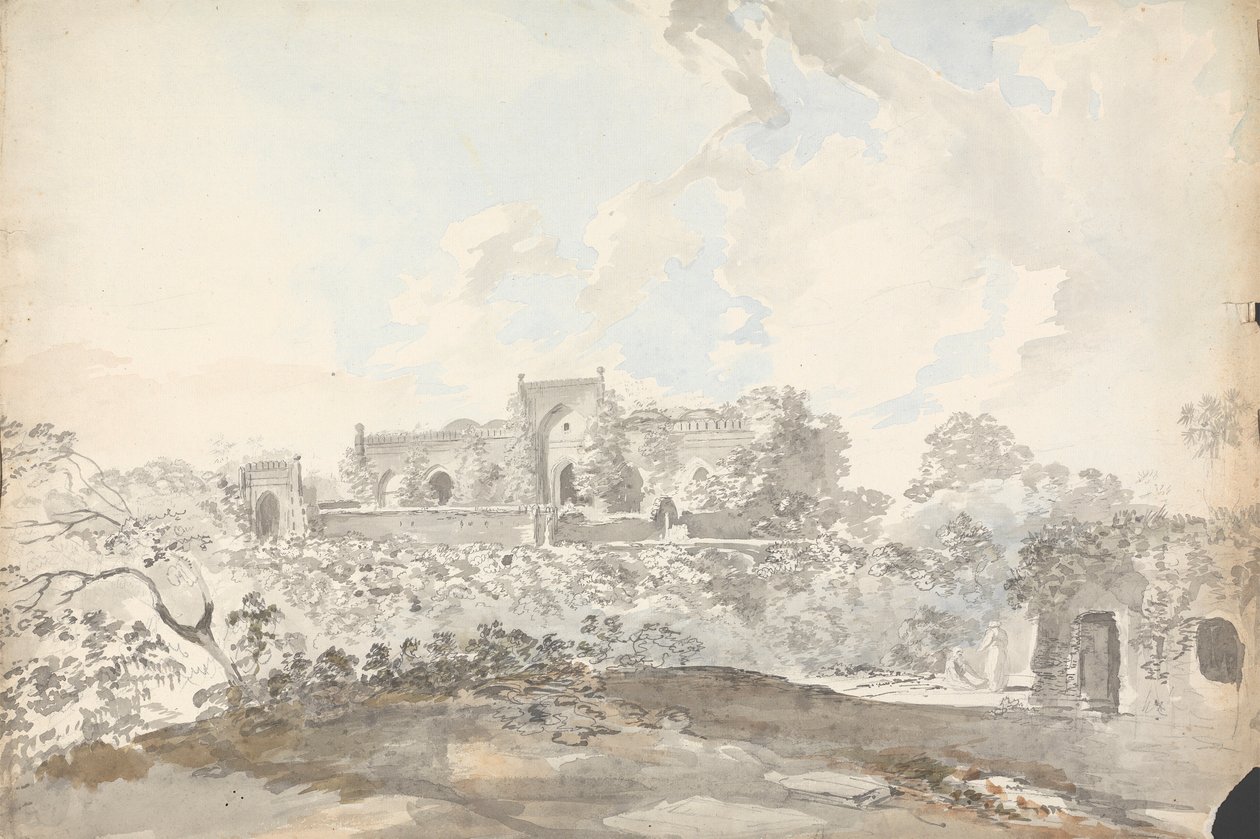 Den gamle moskeen ved Rajmahal [Rajmahal] av Samuel Davis