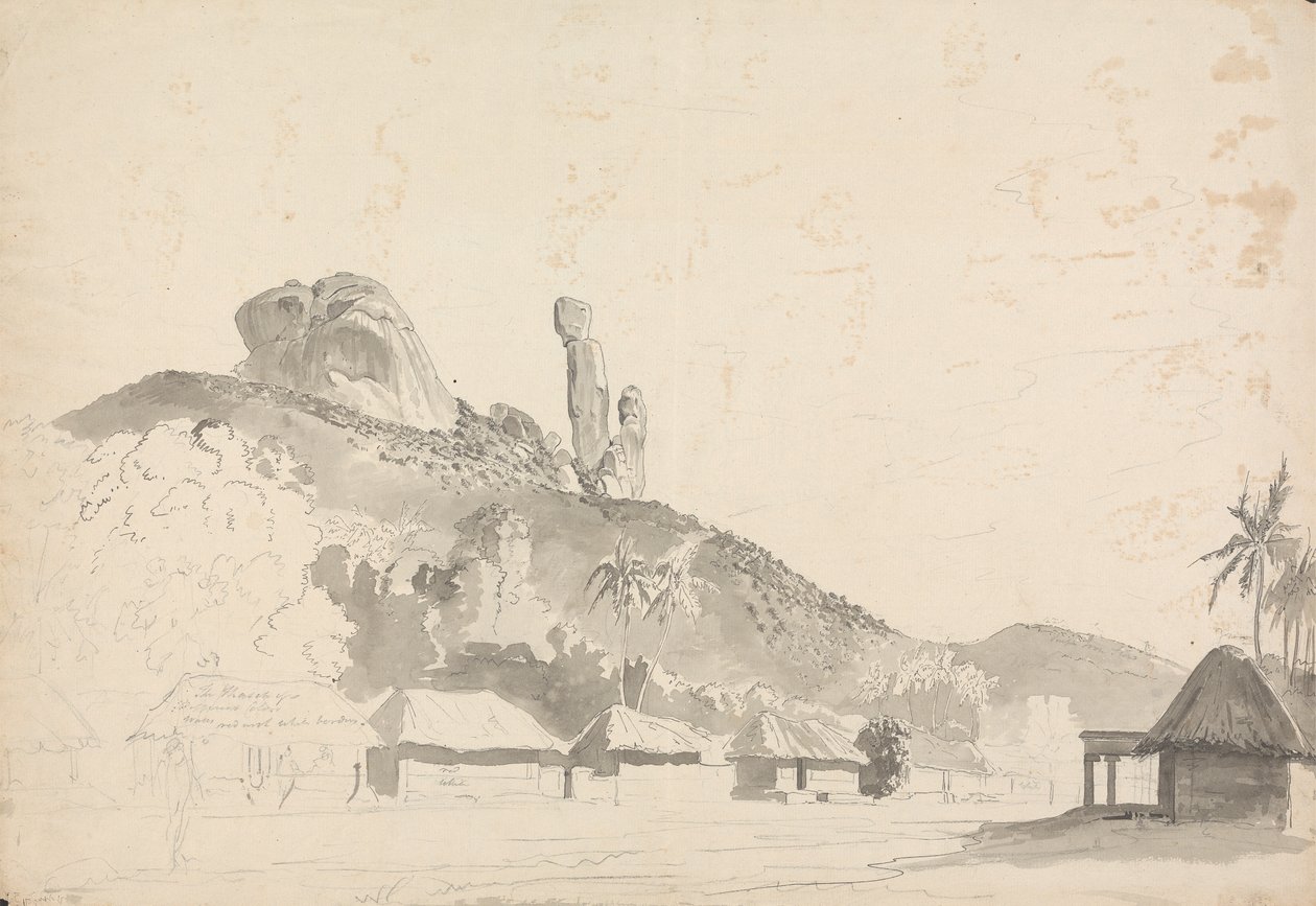 Steinformasjon over en landsby av Samuel Davis