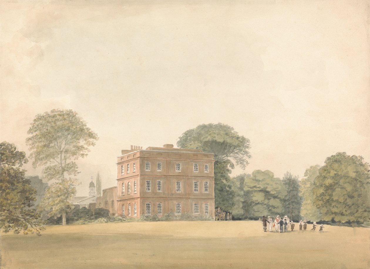 Sidevisning av Ayot House, Hertfordshire av Samuel Davis