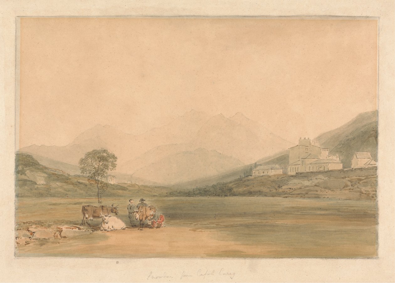 Snowdon fra Capel Curig av Samuel Davis