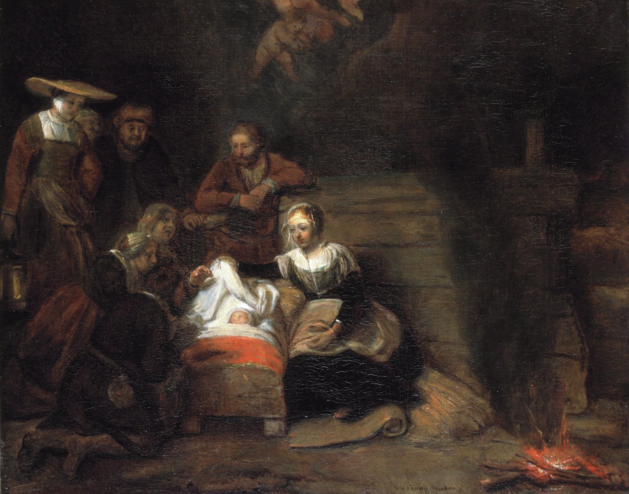Tilbedelsen av Kristusbarnet av Samuel van Hoogstraten