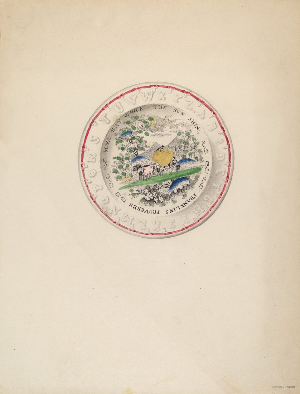 Plate, 19351942. av Samuel Faigin