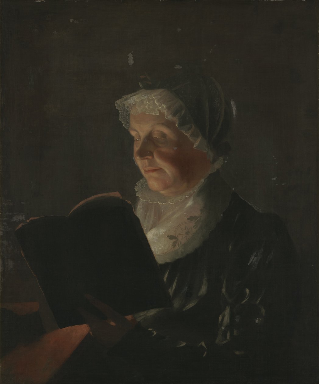 Ved stearinlys, ca. 1820 (olje på lerret montert på tre) av Samuel Finley Breese Morse