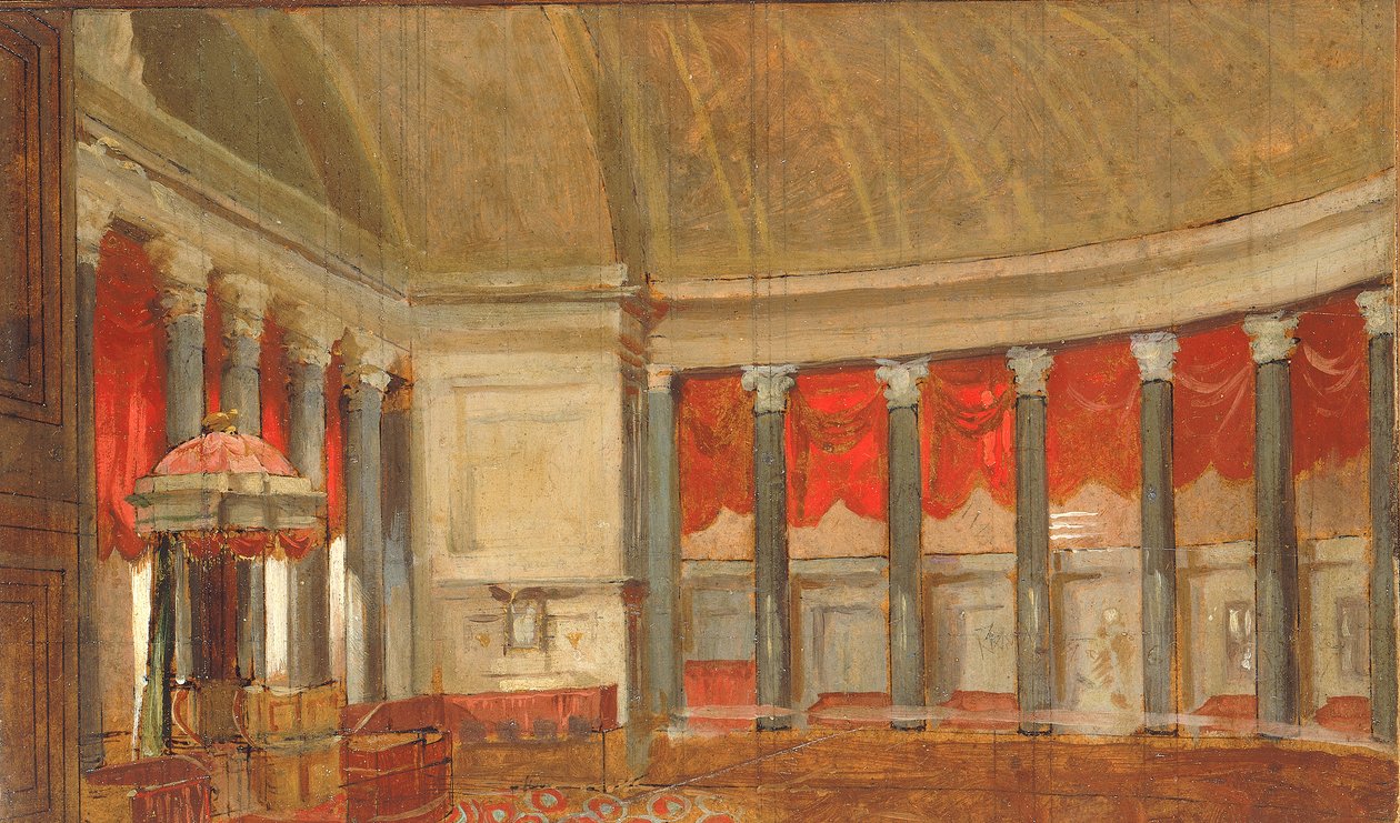 Studie for Representantenes hus, ca. 1821. av Samuel Finley Breese Morse