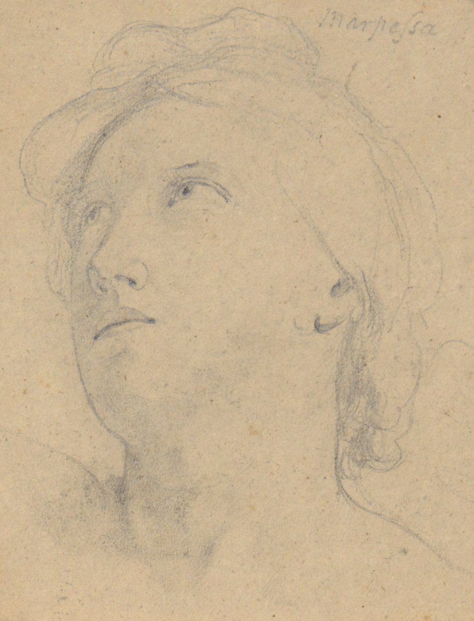 Studie for Judgment of Jupiter (Marpessa, leder) av Samuel Finley Breese Morse